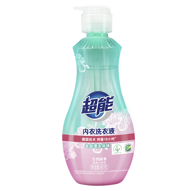 超能内衣物洗衣液专用液去血渍去异味专洗液长效抑菌860g