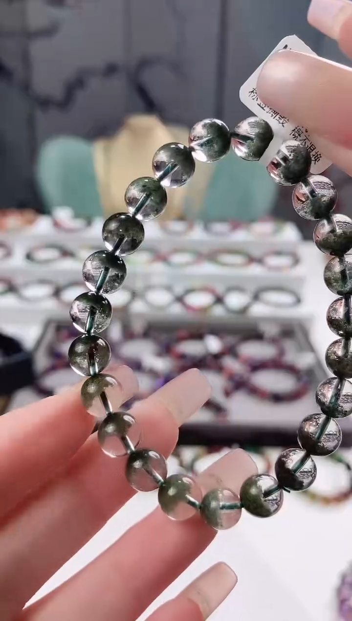 【闪购商品】水晶绿幽灵单圈8*未镶嵌多人多样性发其一