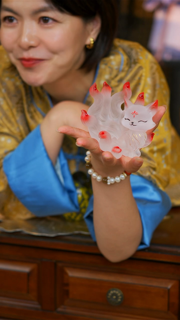 琉璃九尾狐描金款