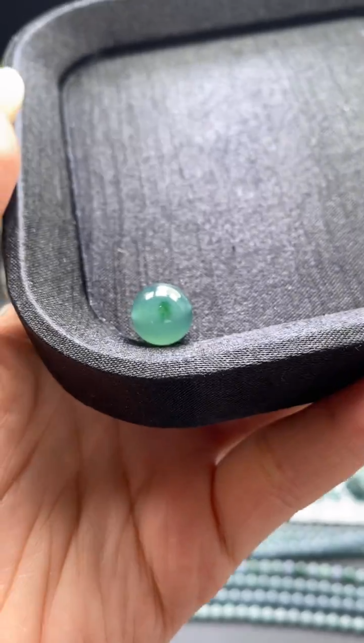 未镶嵌手链翡翠小*轩散珠卡11mm左右圆珠
