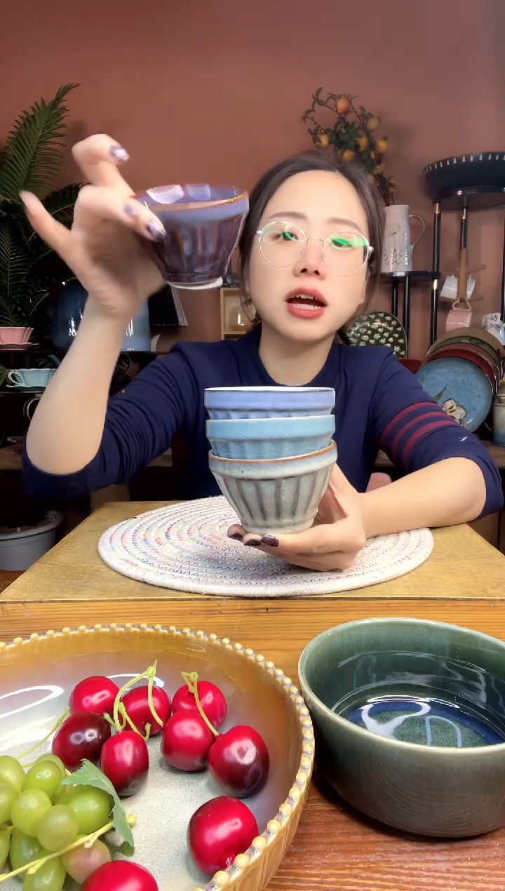 陶瓷3.5英寸小味碟 4件 微瑕疵