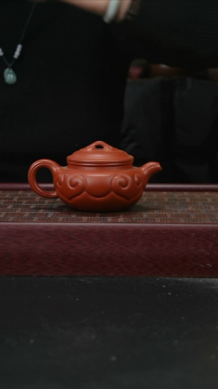 茶壶紫砂zq朱泥如意仿古240cc