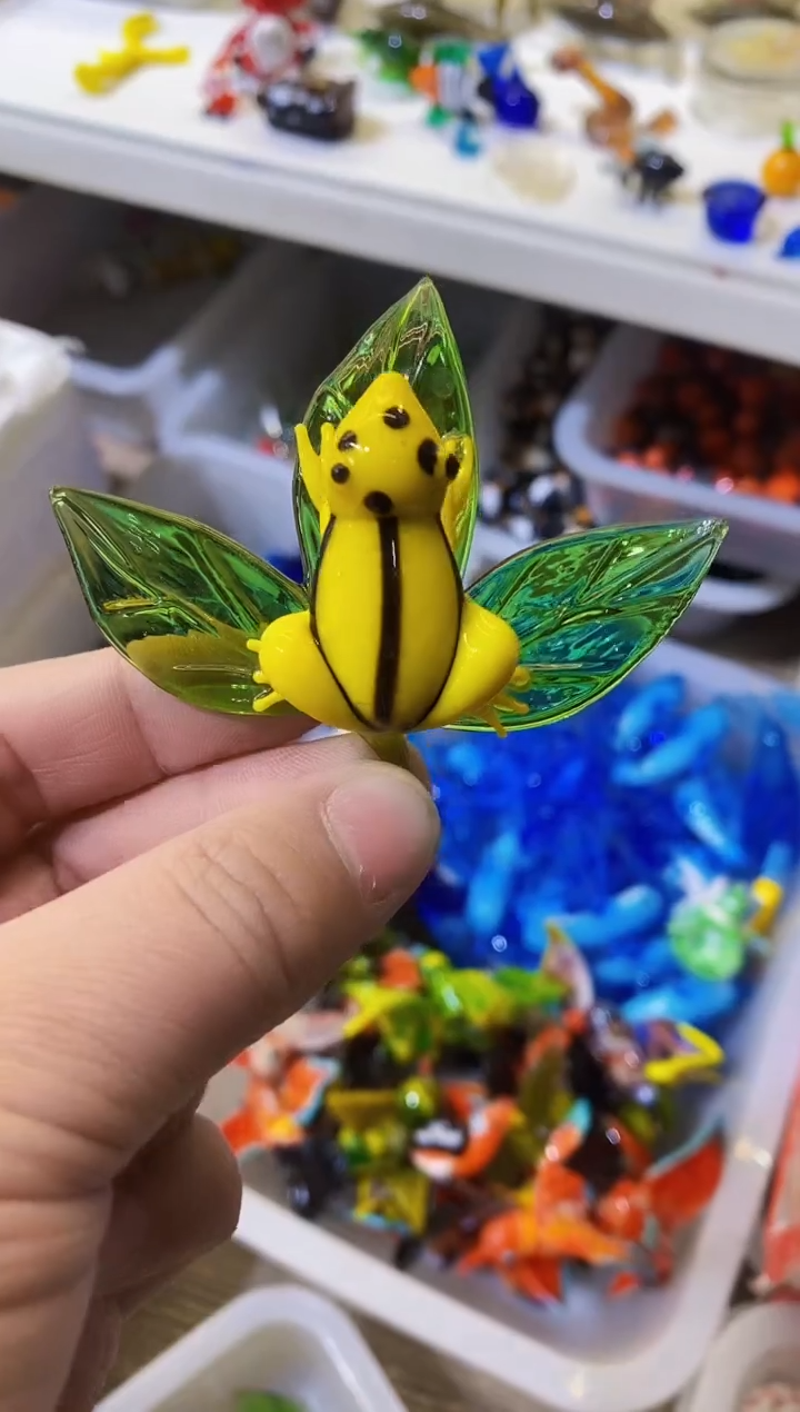 【闪购商品】琉璃手工艺品叶子青蛙
