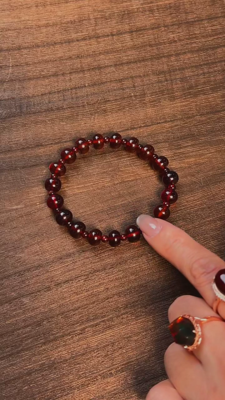 【闪购商品】琥珀手串未镶嵌血珀算盘珠手串