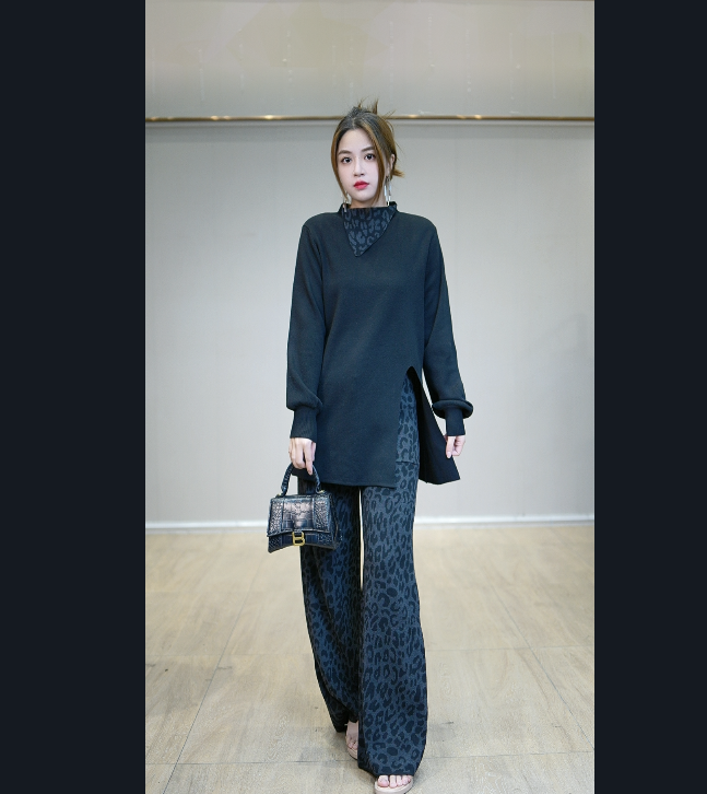 【嘉施兰格】1676冬上新套装松弛感慵懒风微胖遮肉减龄显瘦休闲套装