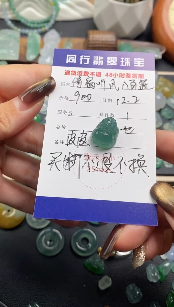 颈饰未镶嵌翡翠倚****遍貔貅 买断不退不换