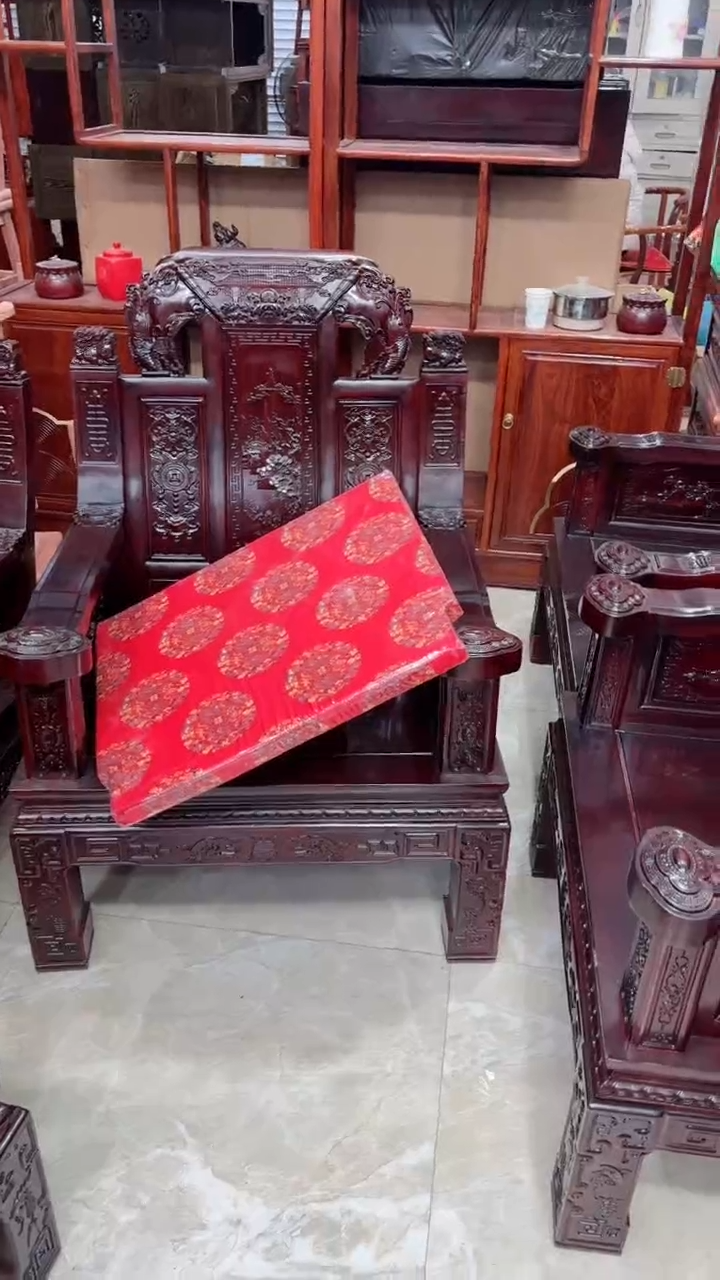 【闪购商品】花梨木类成套家具酸枝木沙发单椅