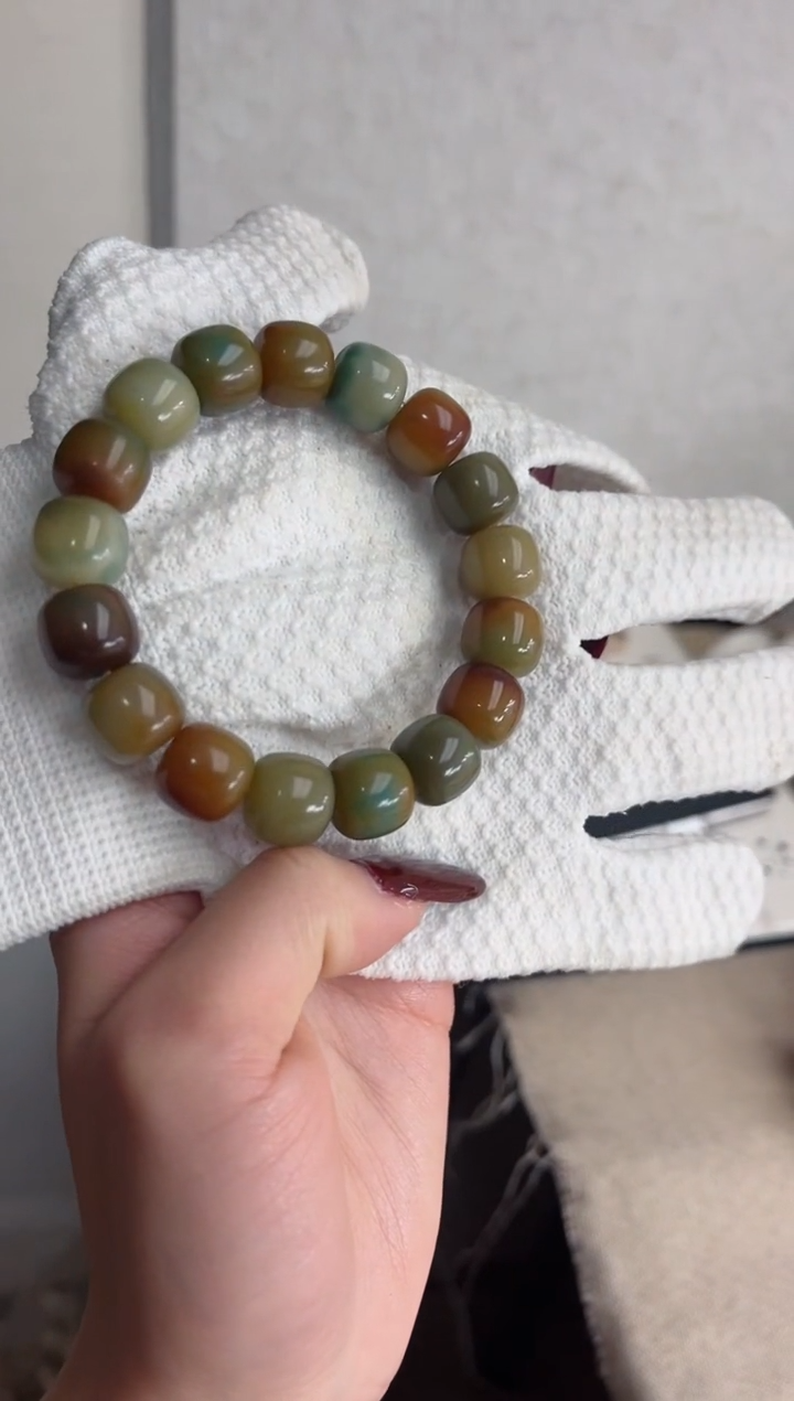 【闪购商品】菩提根/象牙果手串r92干磨嘎嘎油桶珠12*13