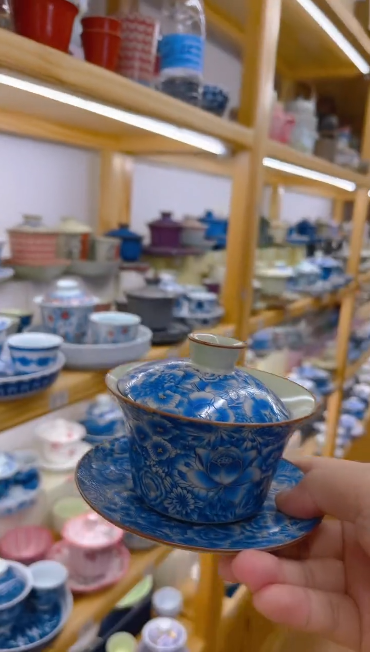 【闪购商品】好看的盖碗家用标准陶瓷0012