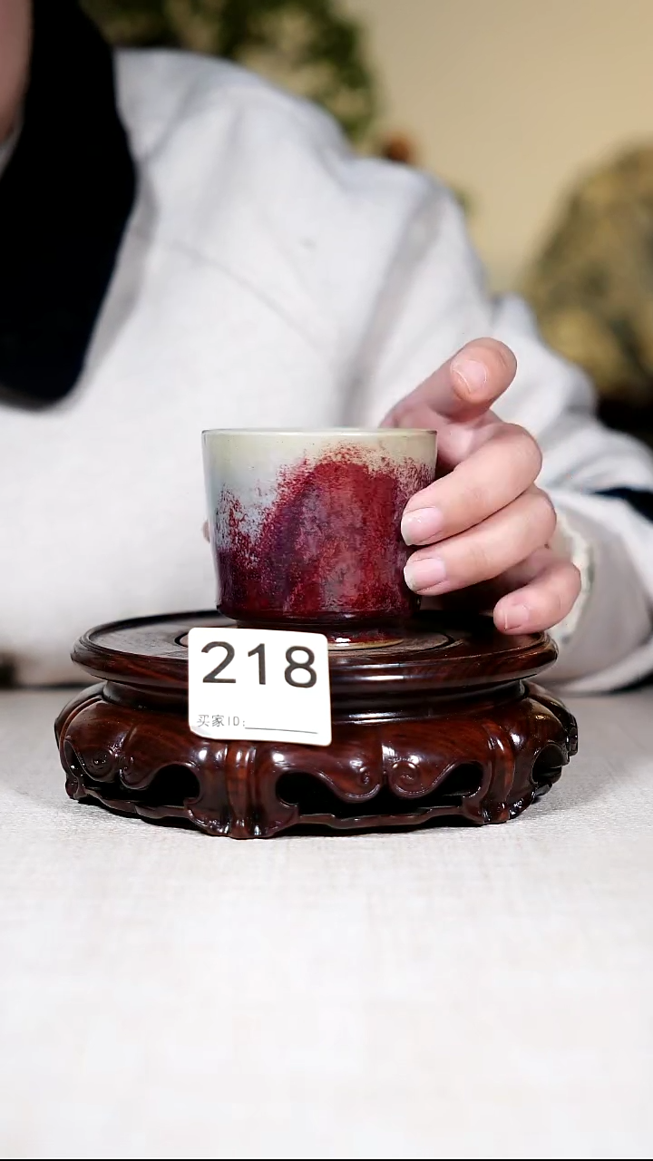 摆件陶二级钧瓷茶器摆件