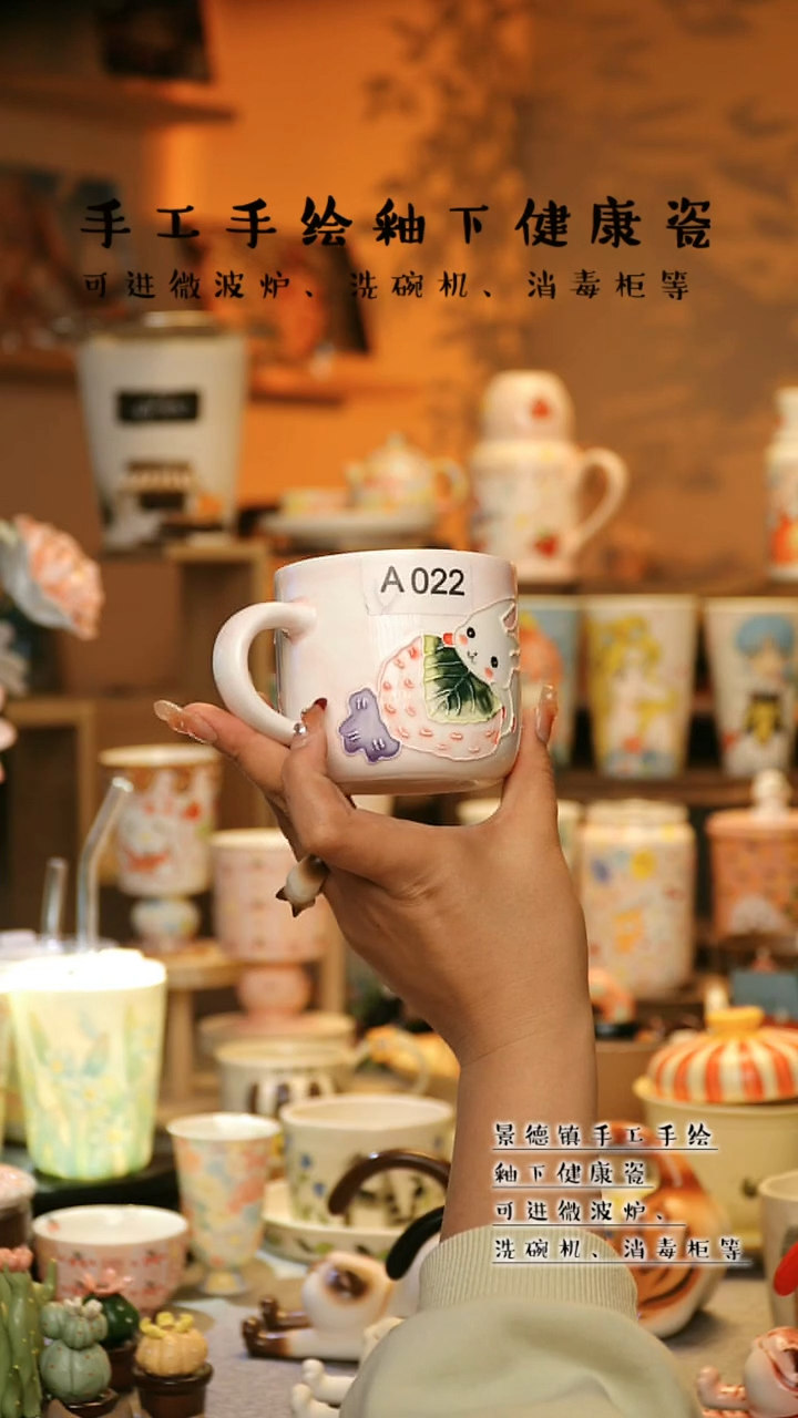 【闪购商品】杯景德镇高温釉下彩&A022