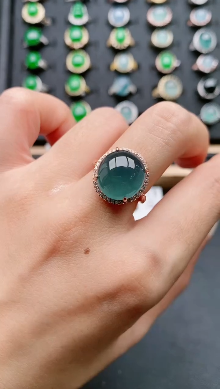 【闪购商品】翡翠戒指银S925镶嵌111111111