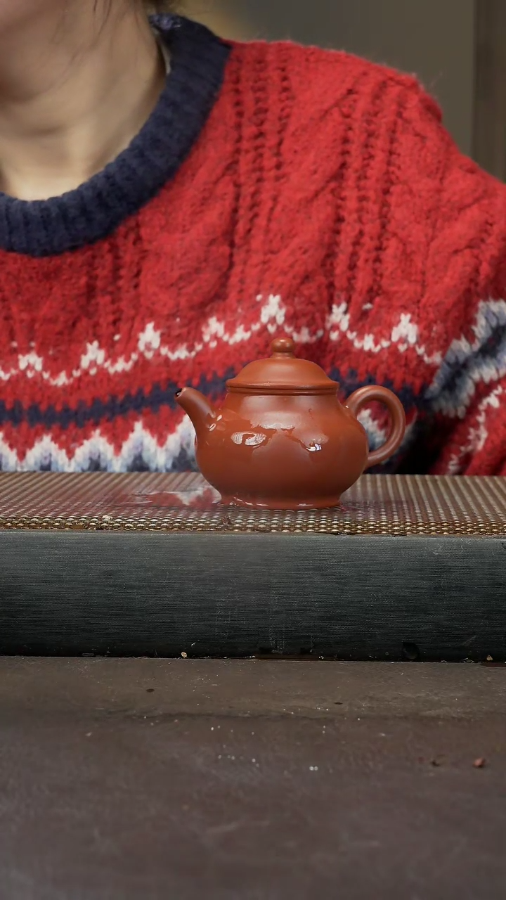 【闪购商品】紫砂茶壶朱泥 潘壶 120cc 015
