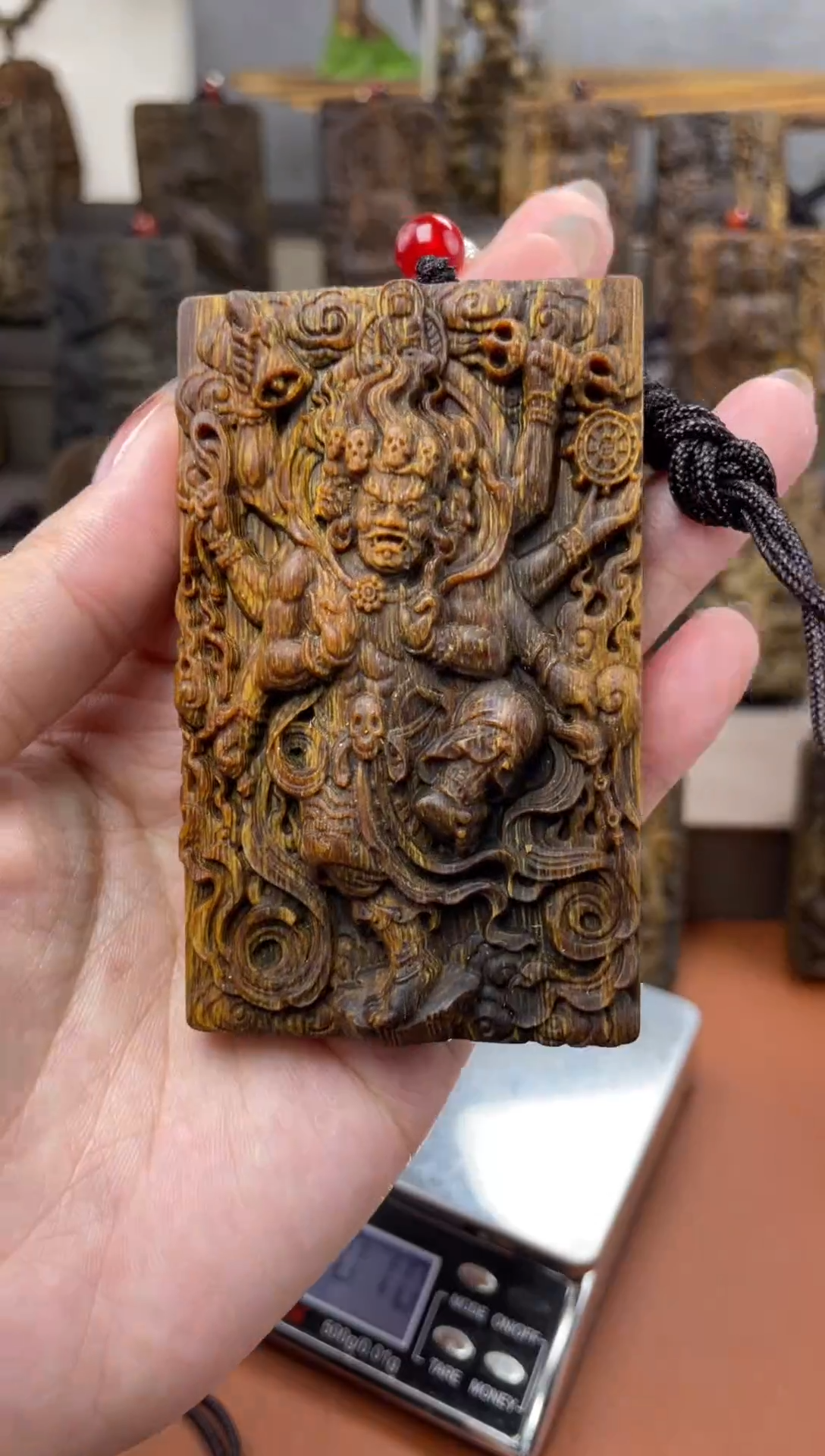 木木雕款芽庄 大黑天财神8cm送养香瓶 