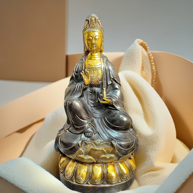 精美铜器摆件观音摆件
