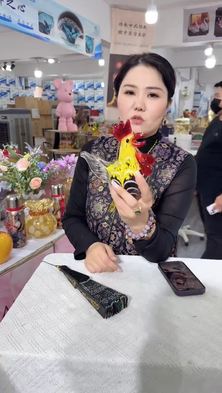 琉璃泰直花瓶花器K-晚4