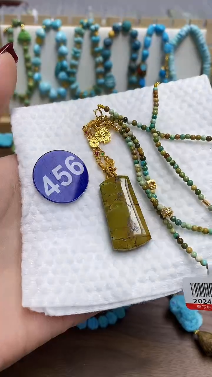【闪购商品】绿松石项链银S925镶嵌456