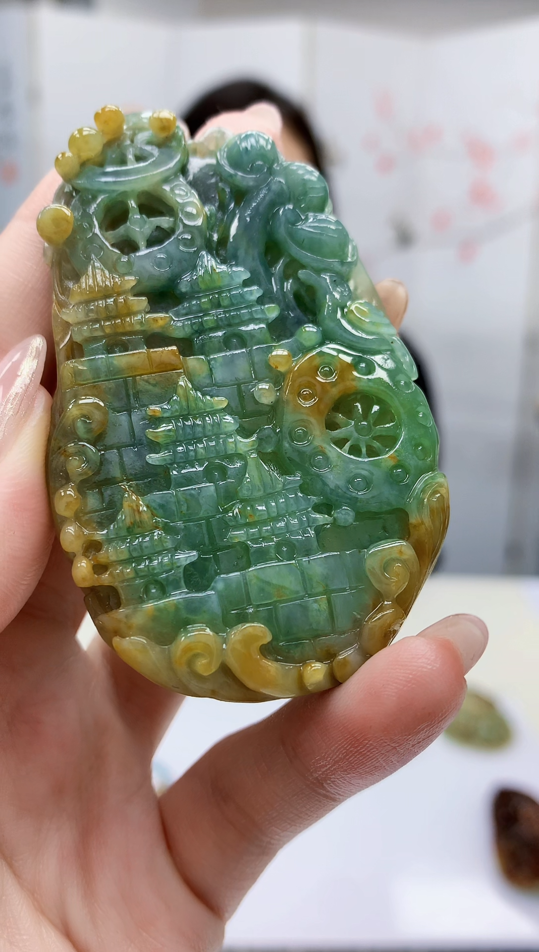 【闪购商品】定制翡翠未镶嵌4852jw-毛货挂件111