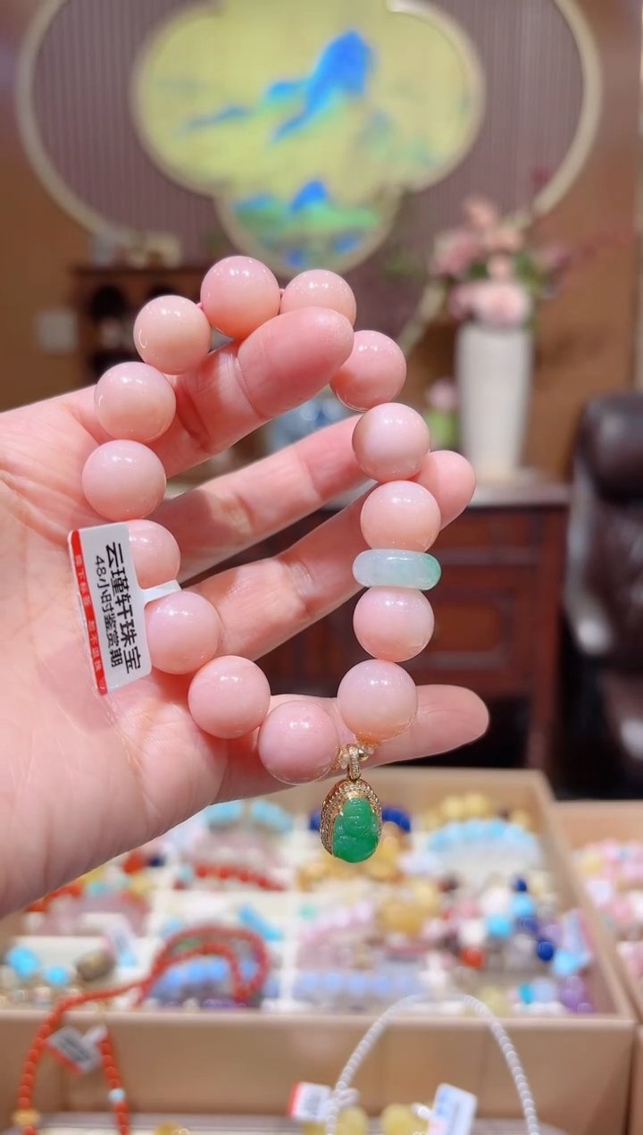 【闪购商品】蛋白石手串18K金镶嵌设计款手串