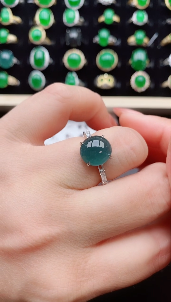 【闪购商品】翡翠戒指银S925镶嵌212121