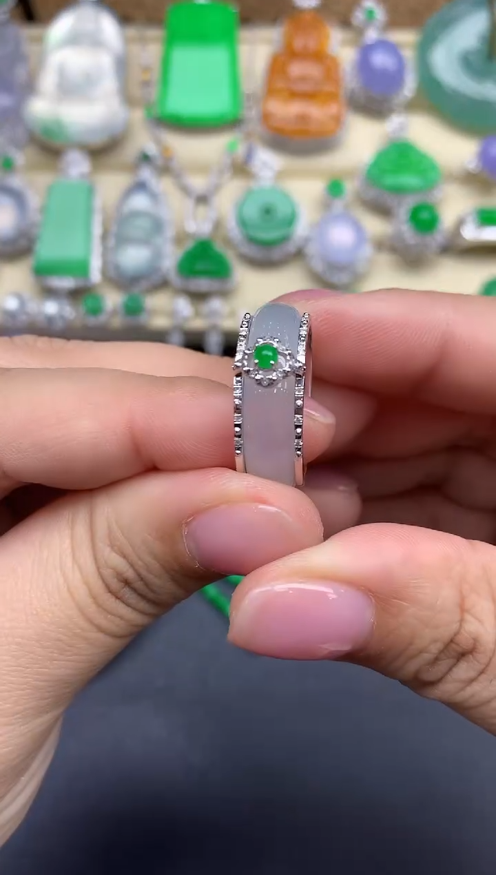 【闪购商品】翡翠戒指18K金镶嵌433-中国好珍宝