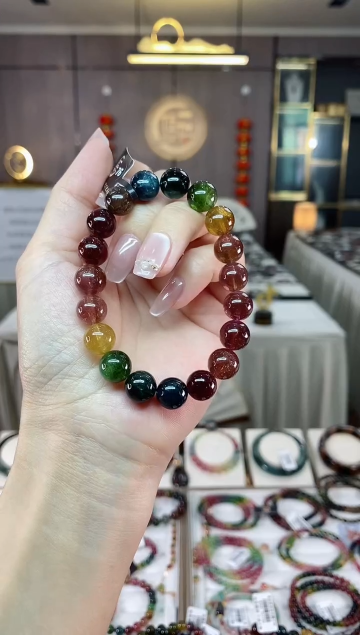 【闪购商品】碧玺单圈手串10mm+未镶嵌（多样性发一条）hon