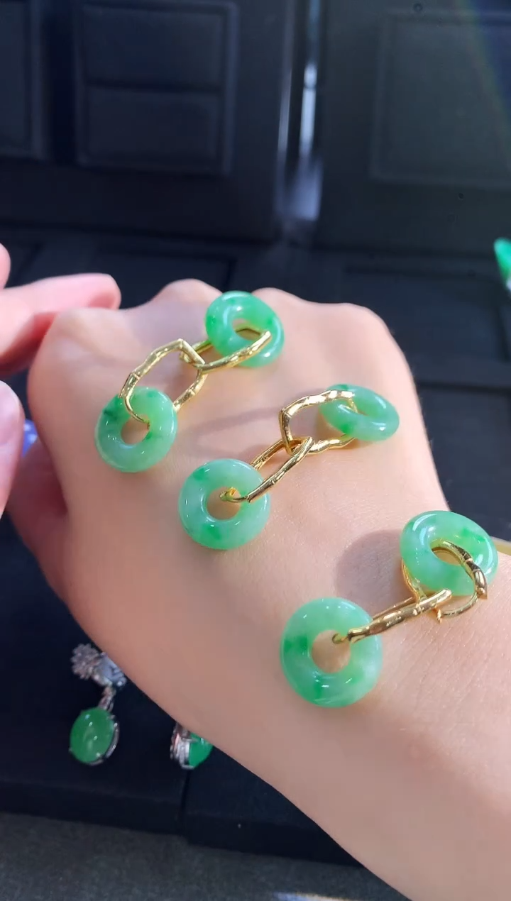 【闪购商品】翡翠耳饰银S925镶嵌耳饰 多样性发货 发一对