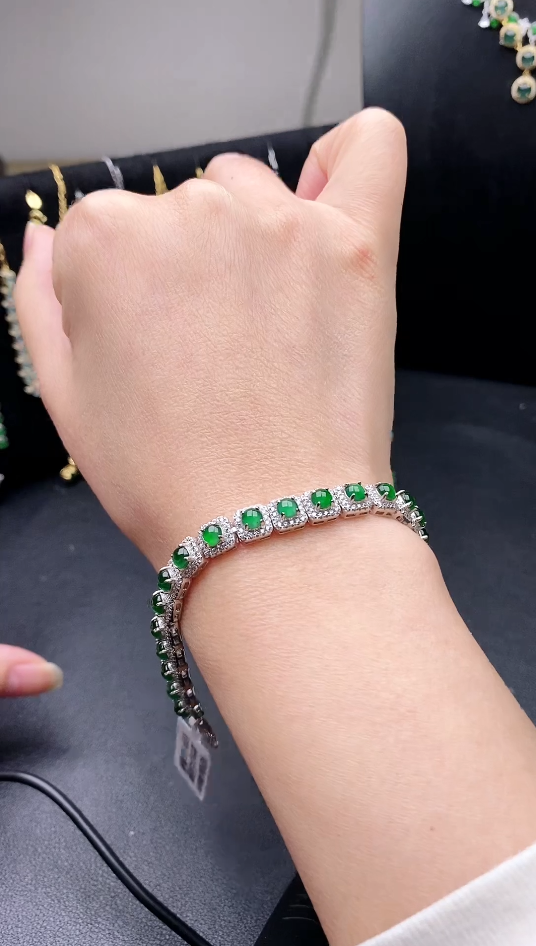 银S925镶嵌戒指翡翠随***种1111