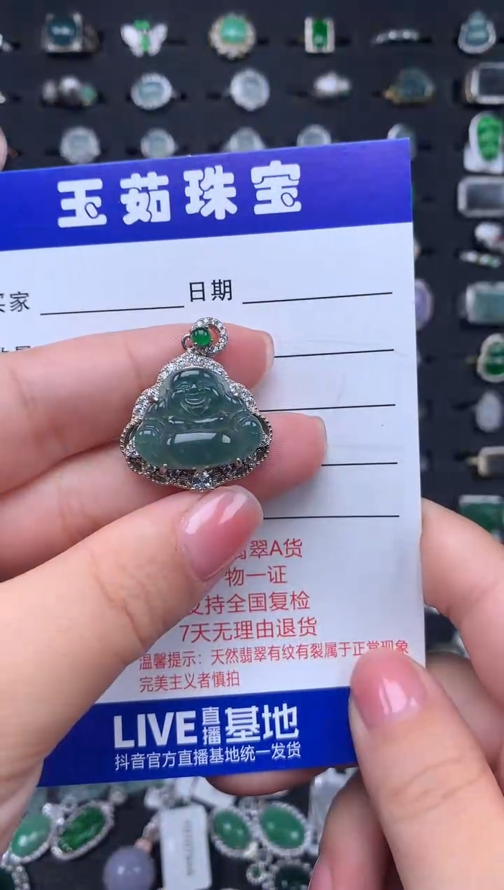 【闪购商品】翡翠颈饰银S925镶嵌23424