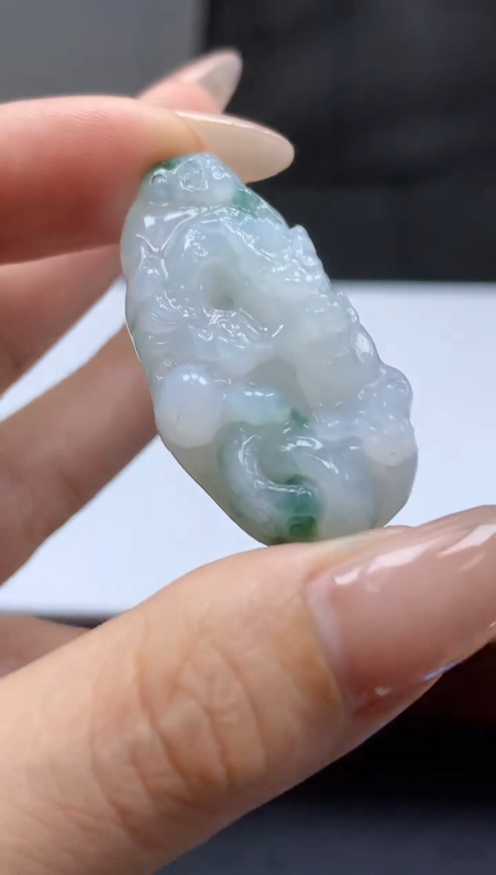 【闪购商品】定制翡翠未镶嵌010ee-毛货龙63赠高货绳