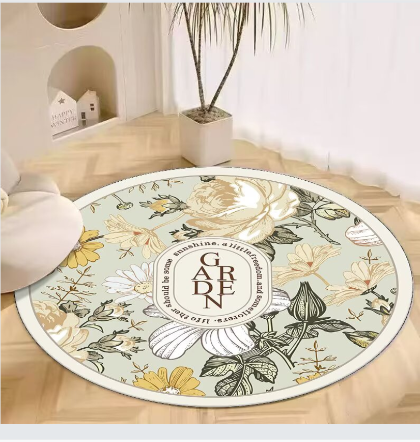 KX8148【100cm圆】硅藻泥卫生间浴室地垫防滑防油免洗耐脏家用