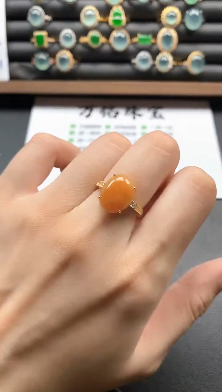 银S925镶嵌戒指翡翠51511