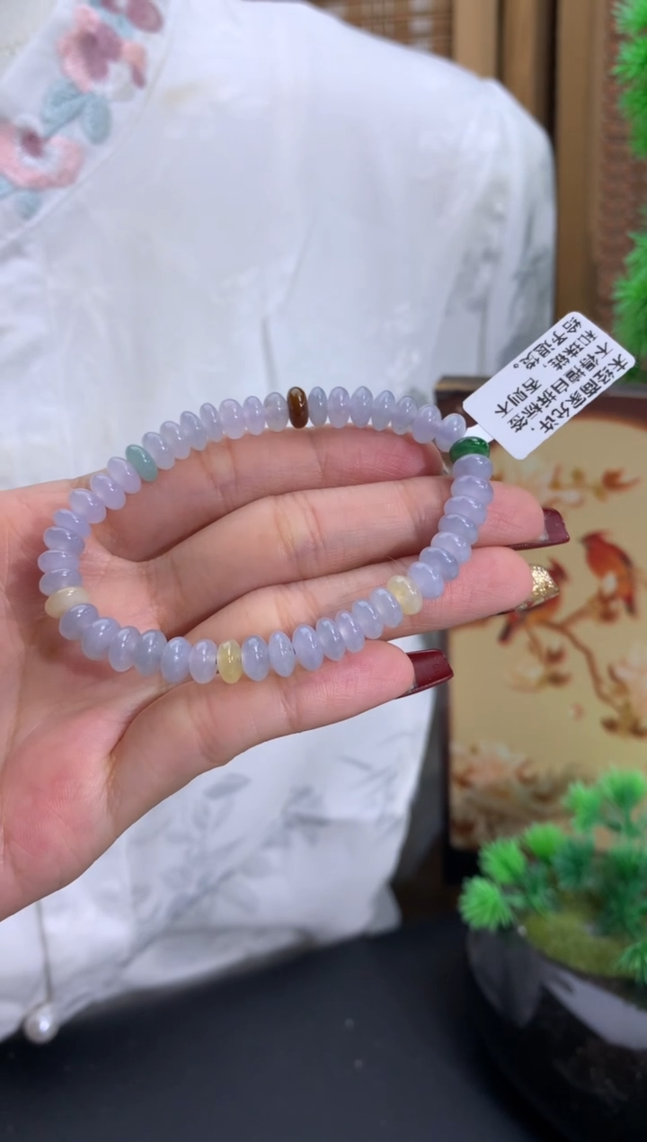 未镶嵌手串翡翠卡6.6-6.9mm