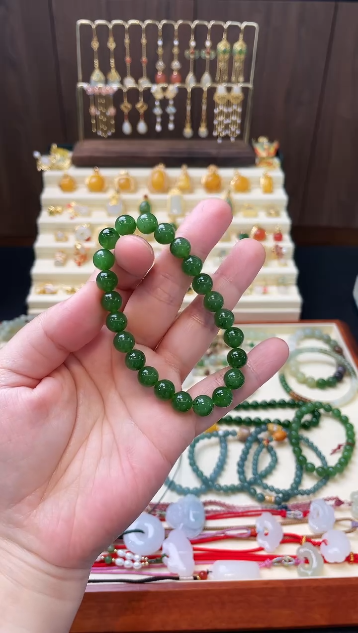 【闪购商品】和田玉手串未镶嵌碧玉手串