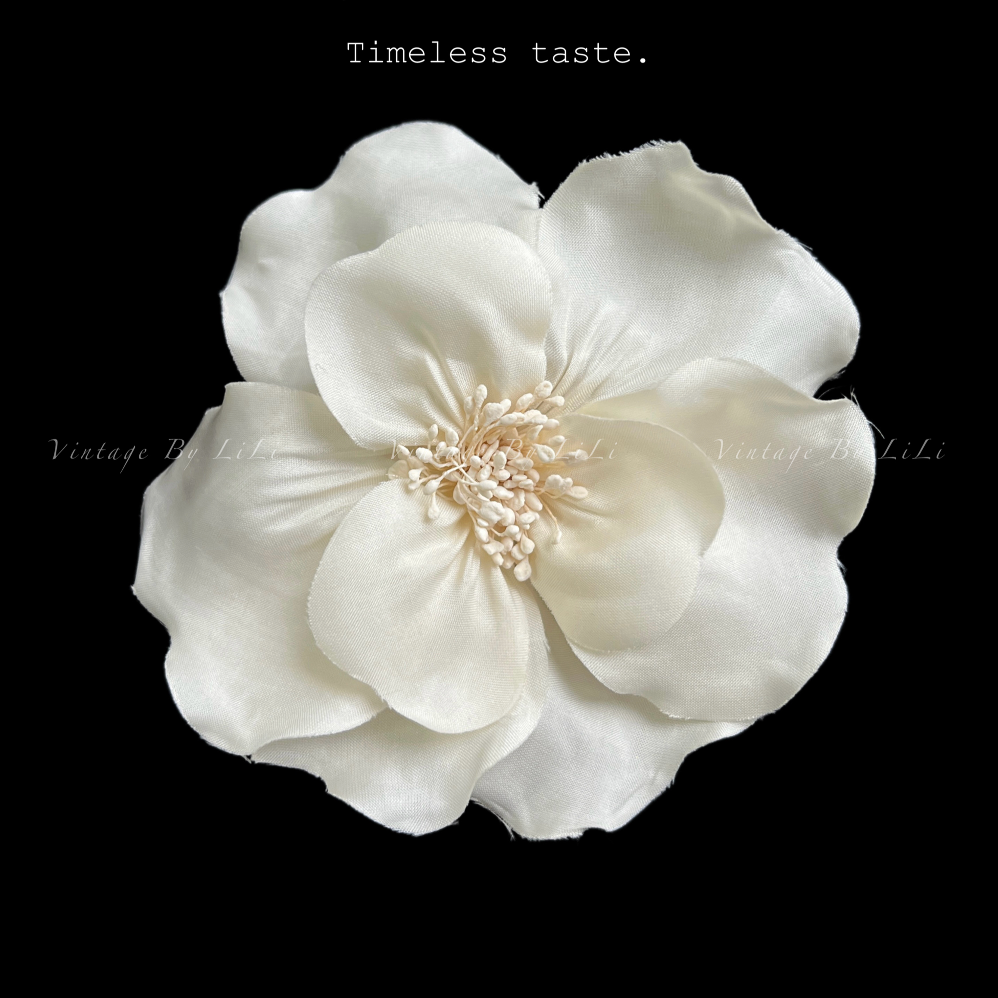 90新 Chanel/香奈儿 白色三山茶花胸针