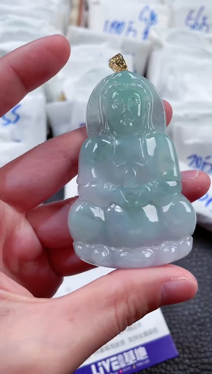 【闪购商品】翡翠颈饰18K金镶嵌00008400