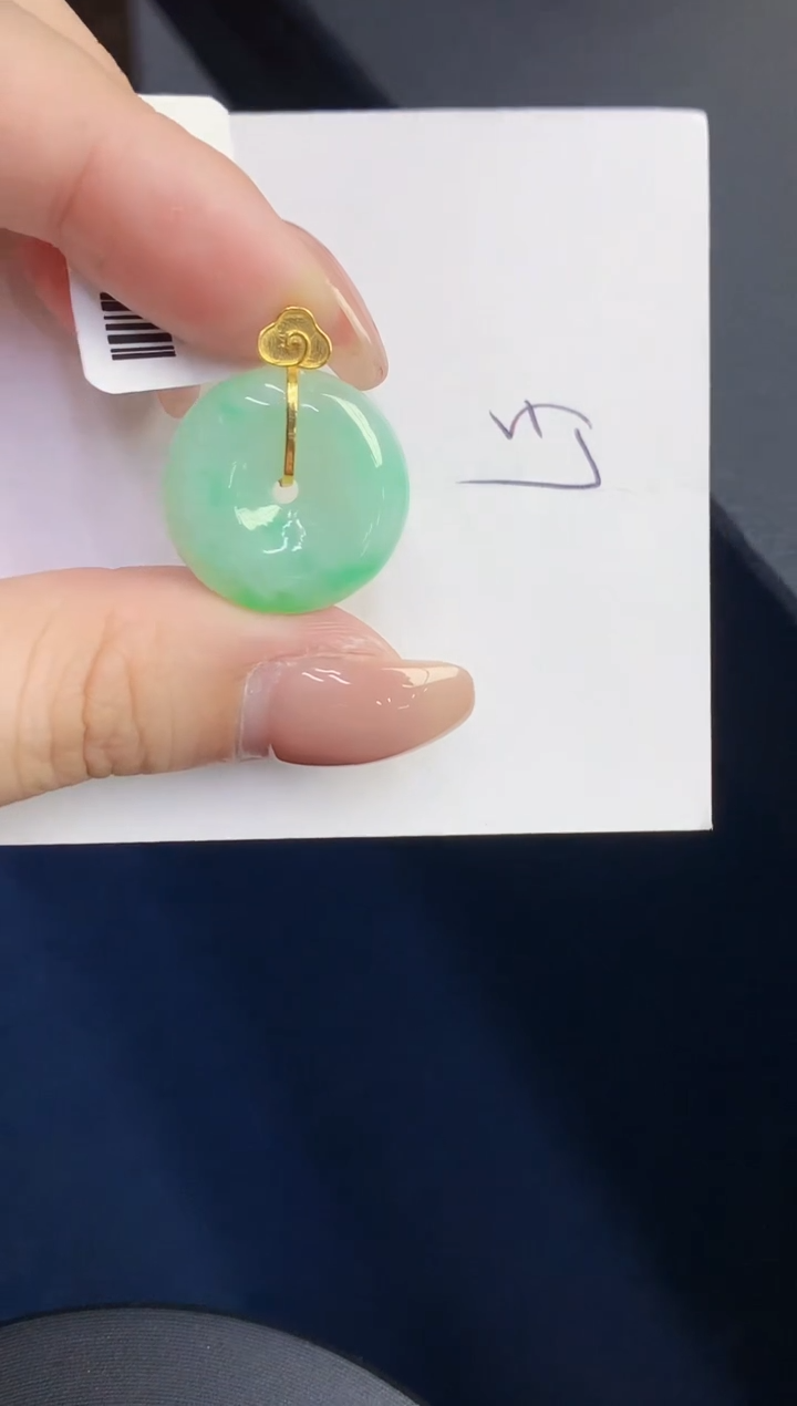 翡翠18K金镶嵌颈饰00000000000