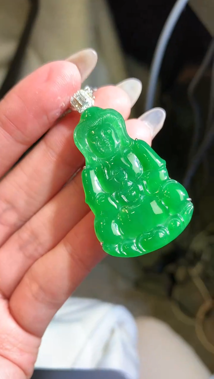 【闪购商品】翡翠吊坠(不含链)18K金镶嵌154（无鉴赏