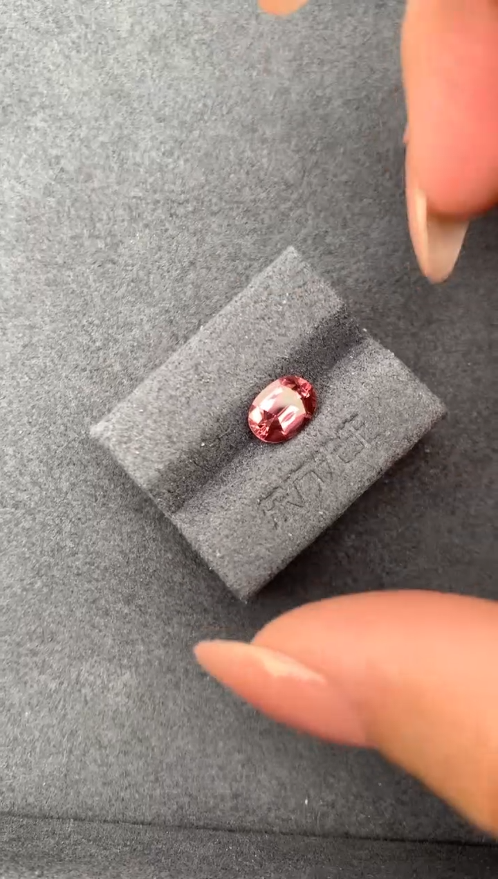 未镶嵌珠宝半成品碧玺1.1ct 粉碧玺 FE 定制