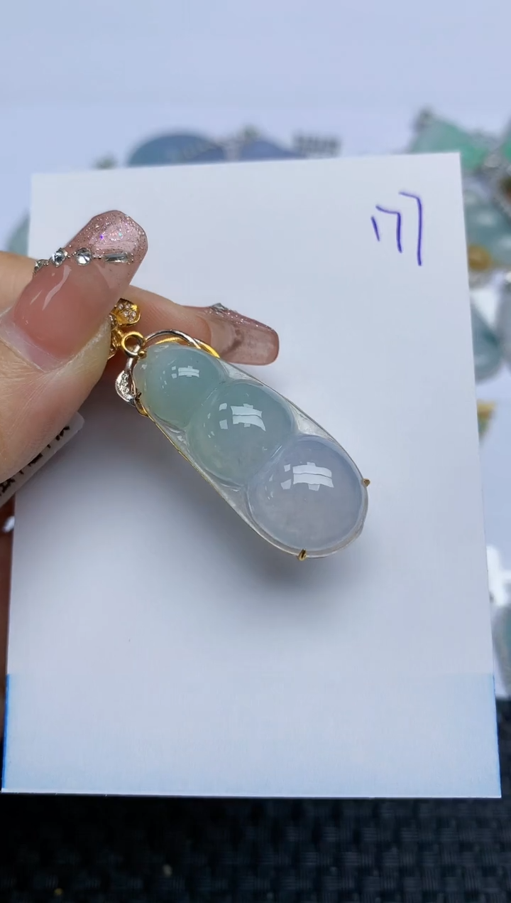 【闪购商品】翡翠颈饰18K金镶嵌天然A货翡翠 177