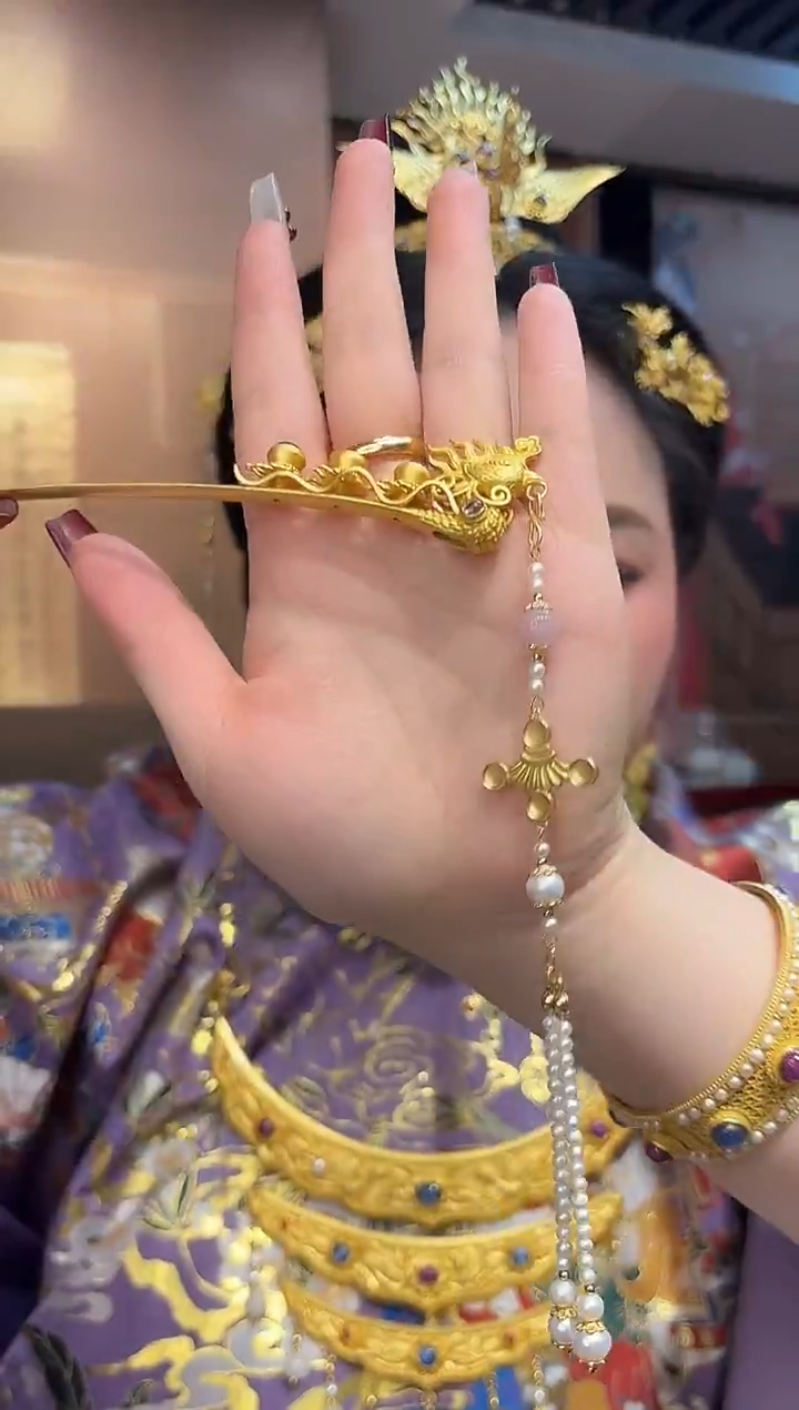 无925银凤簪流苏/件