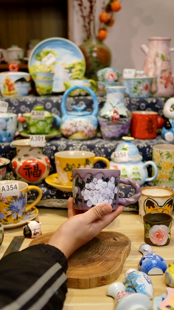 瓷片景德镇手绘釉下彩陶瓷