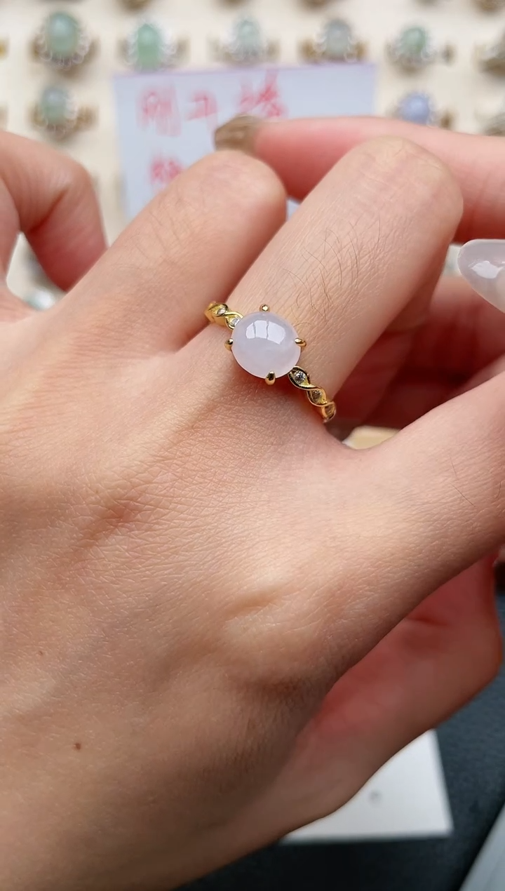 【闪购商品】翡翠戒指银S925镶嵌1111