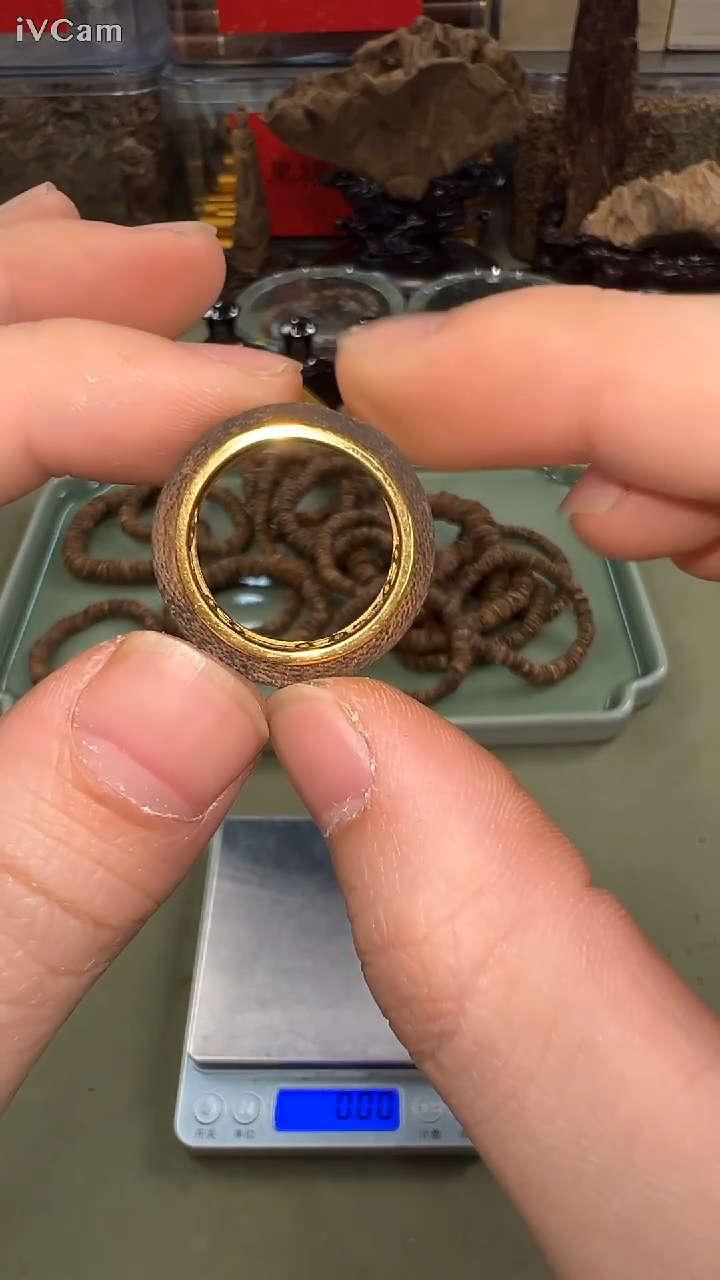 越南芽庄黑棋沉水戒圈2.9g