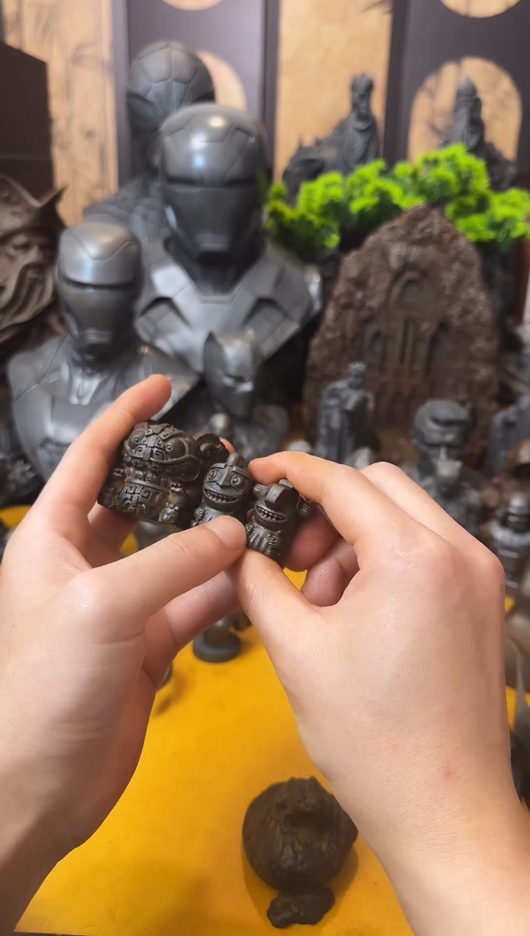 铁实心铁艺摆件~~小吞金和结界（锈色）