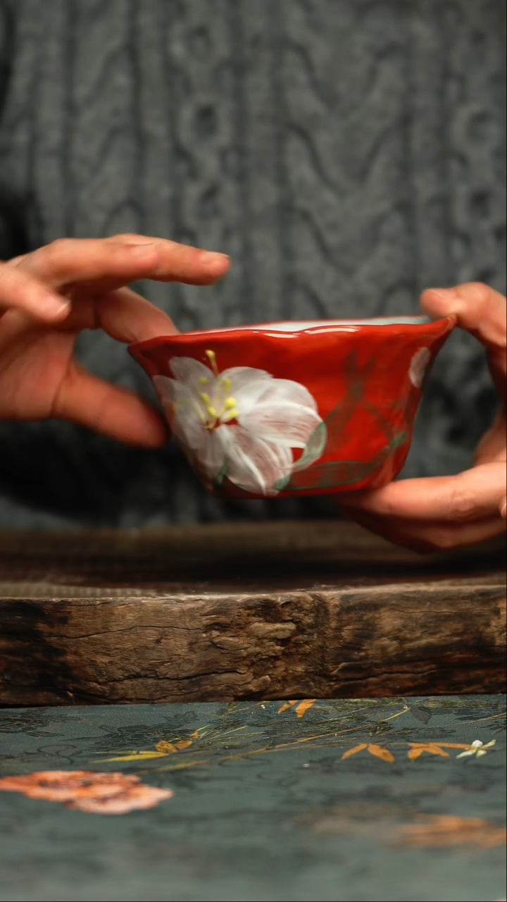 【闪购商品】杯杯釉下彩手工手绘同款陶器