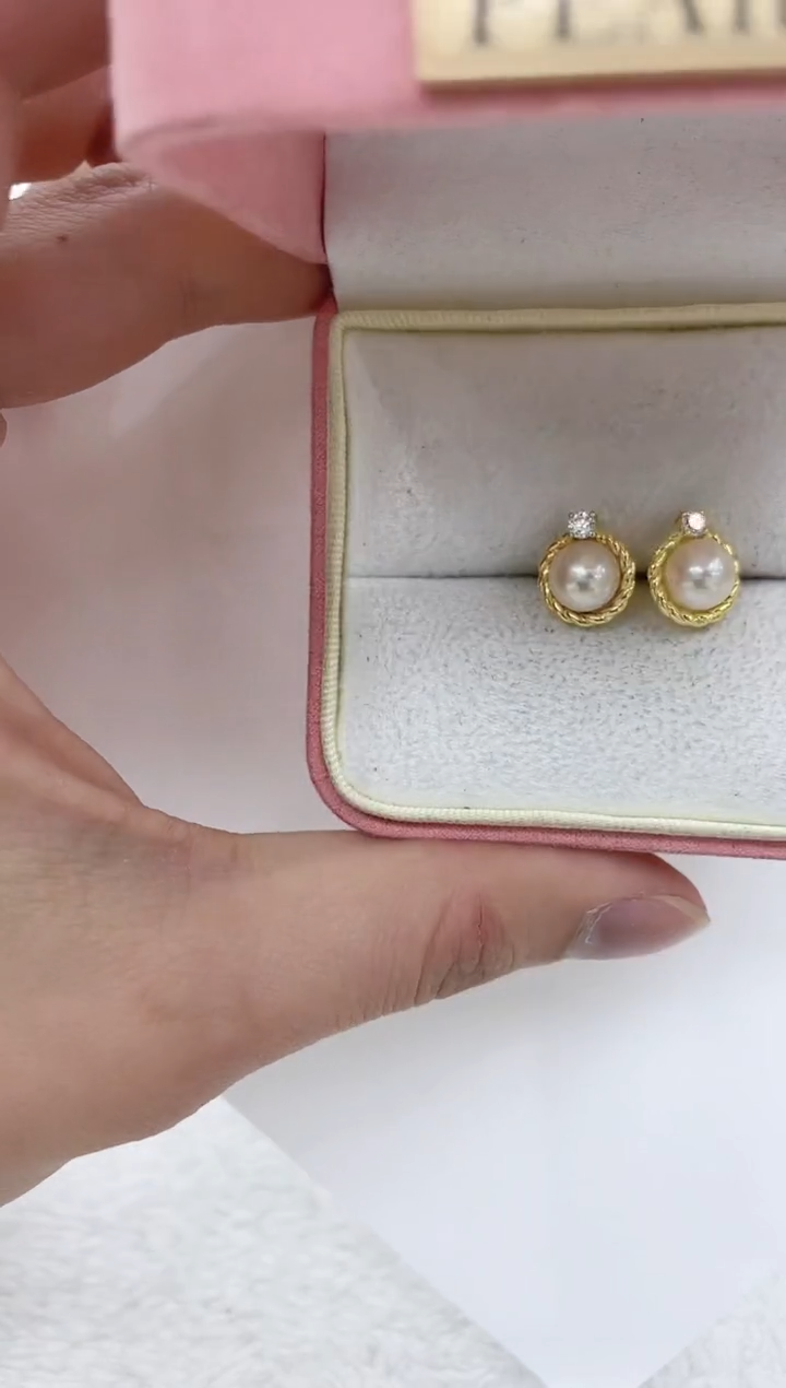 【闪购商品】海水珍珠耳饰银S925镶嵌海水珍珠耳饰