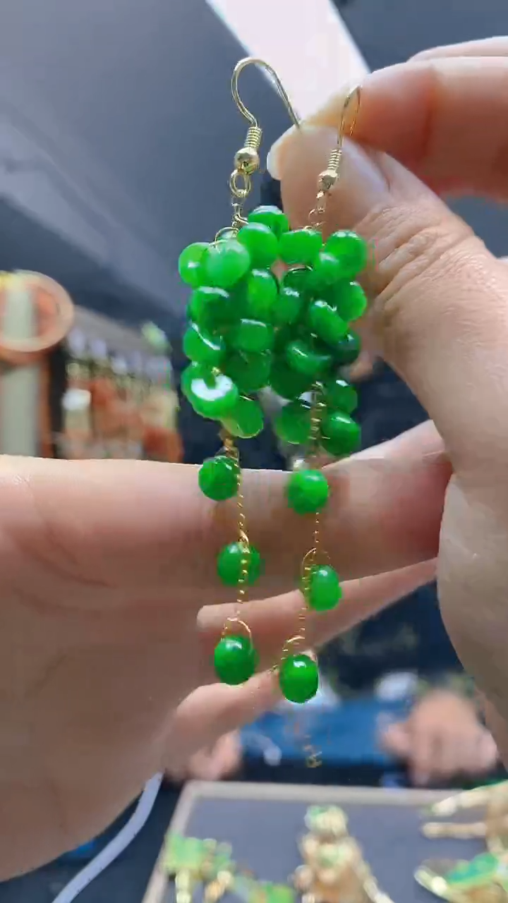 【闪购商品】翡翠耳饰合金0336翡翠耳钩