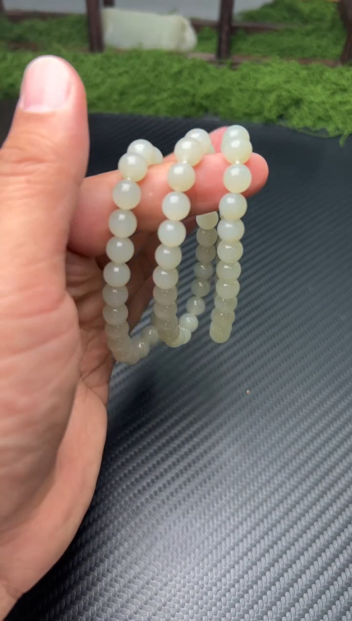 未镶嵌手串和田玉且末微色差近矿卡8多样性发货拍一发一