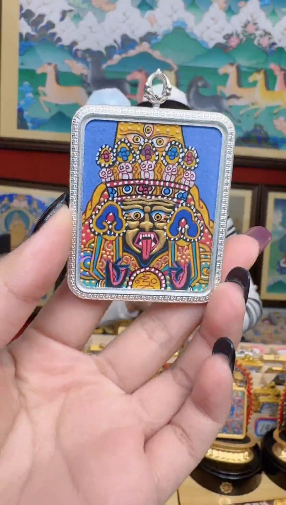 吊坠扎老师-热贡纯手绘-刀刀